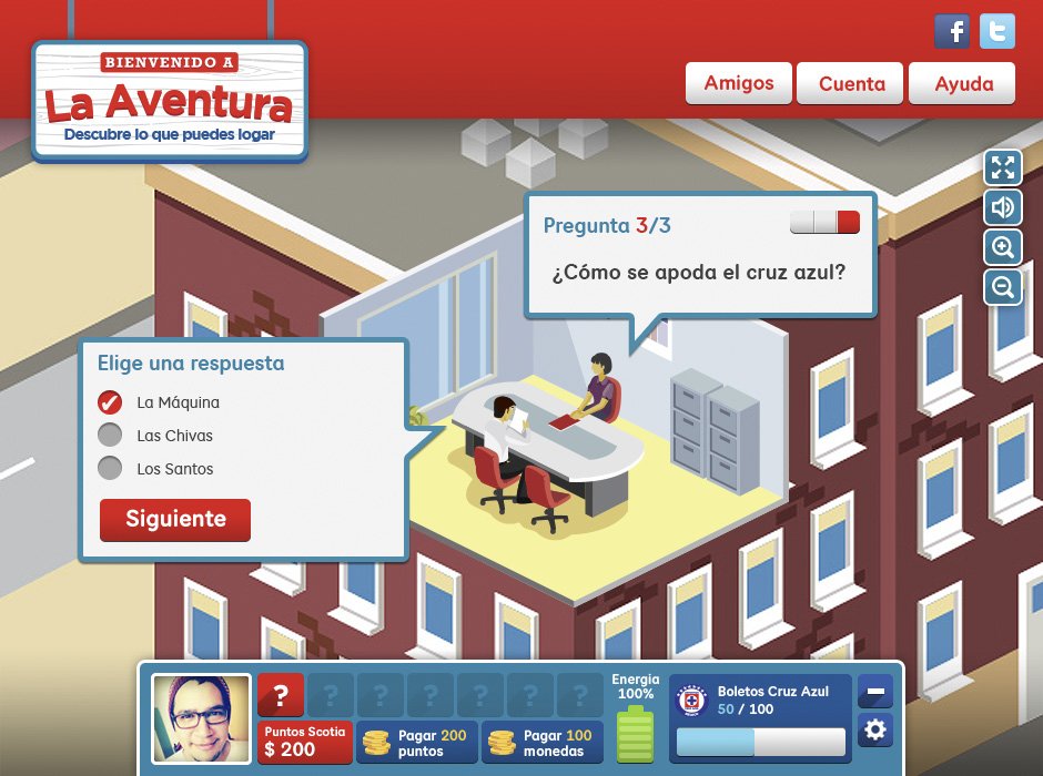 La Aventura: Desktop screenshot 1, quiz example