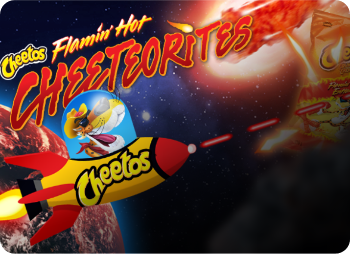 Cheetos Flamin´ Hot Cheetorites website screen